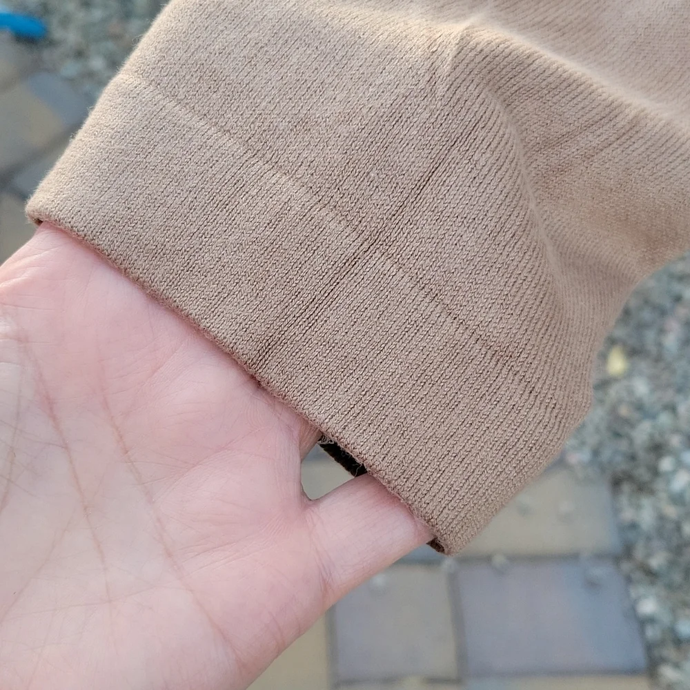 Ann Taylor Brown Silk Sweater 3/4 Sleeves Size Ladies Large - Picture 4 of 7